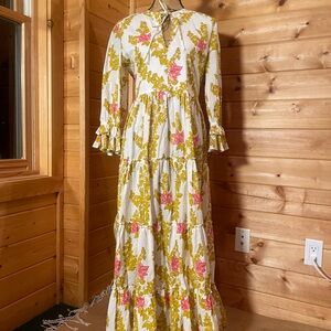 Floral Long Sleeve Maxi Dress Beyond by Vera